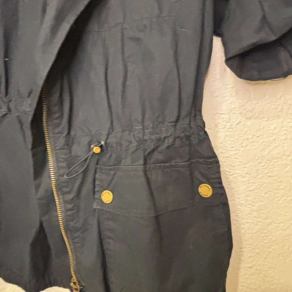 Michael Kors Dark Blue Utility Jacket with Gold Details - Picture 3 of 11